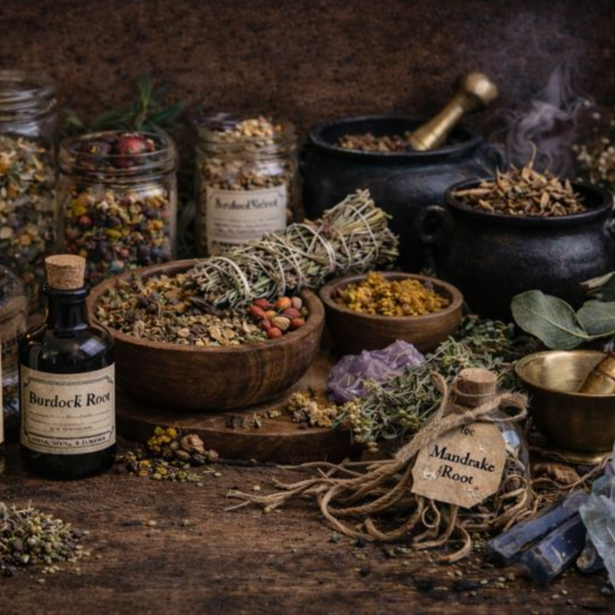 Herbs, Roots & Flowers