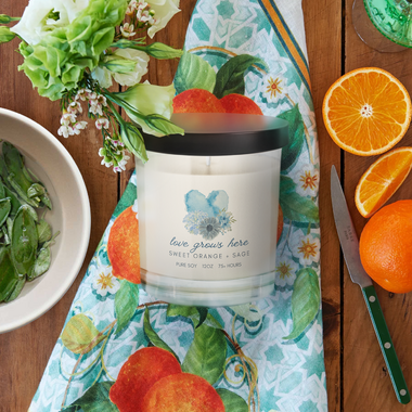 Love Grows Here Candle - Sweet Orange & Sage