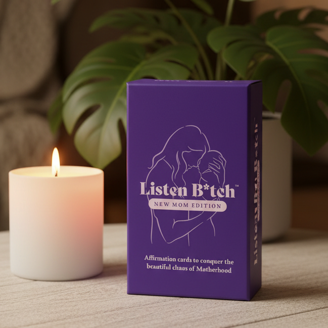 Card deck on a table next to a candle