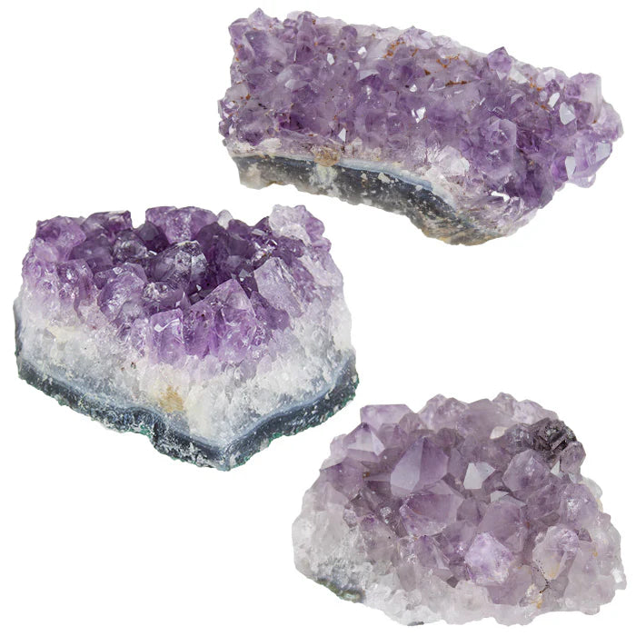 Various Natural Amethyst Clusters