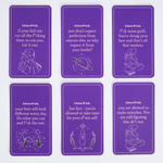 different inspirational cards on a white background.