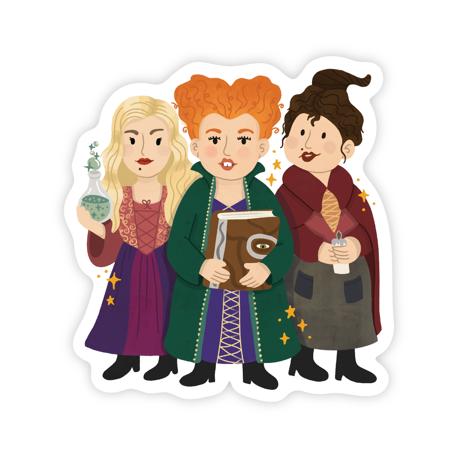 Witchy Sisters - Magical Coven Vinyl Sticker