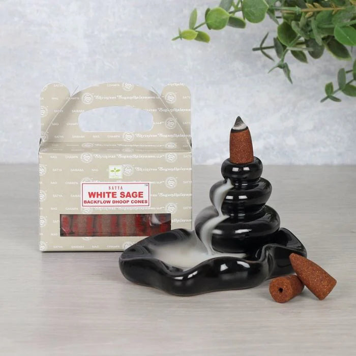 White Sage Back flow Cones (24 pack)