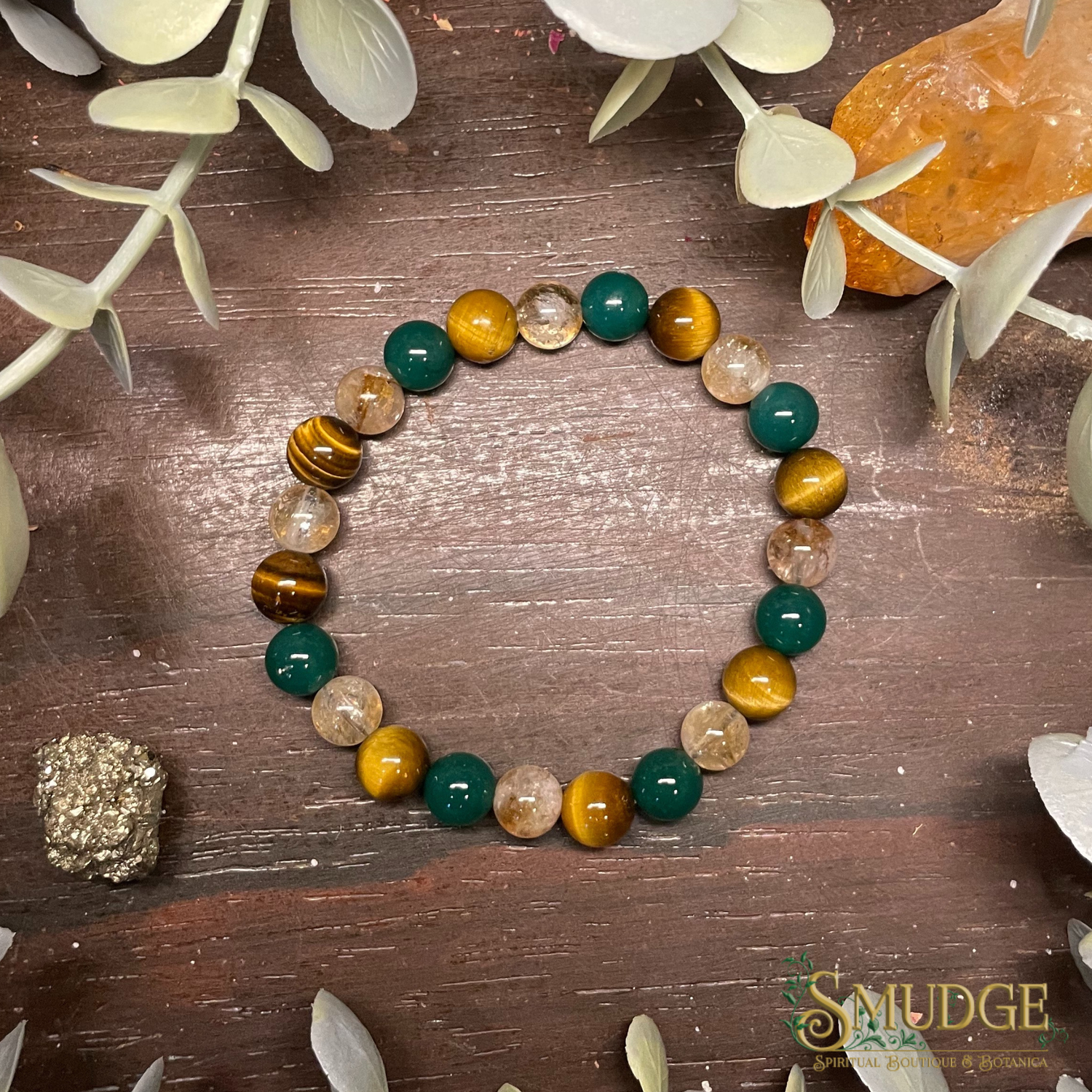 Abundance & Strength Crystal Bracelet - 8mm