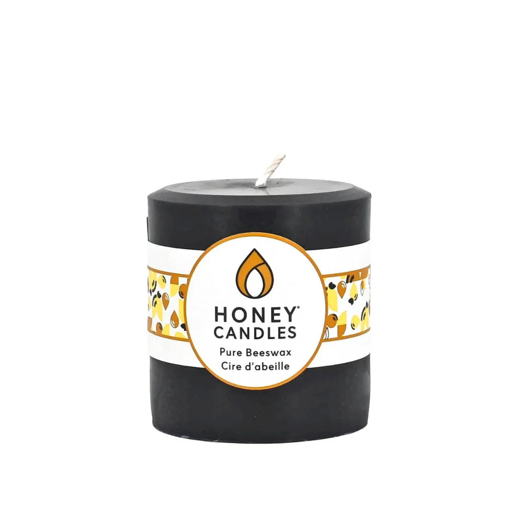 Black Beeswax 3" Pillar Candle