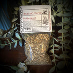 Herbal package labeled 'Magical Herbs' with motherwort leaves in the background