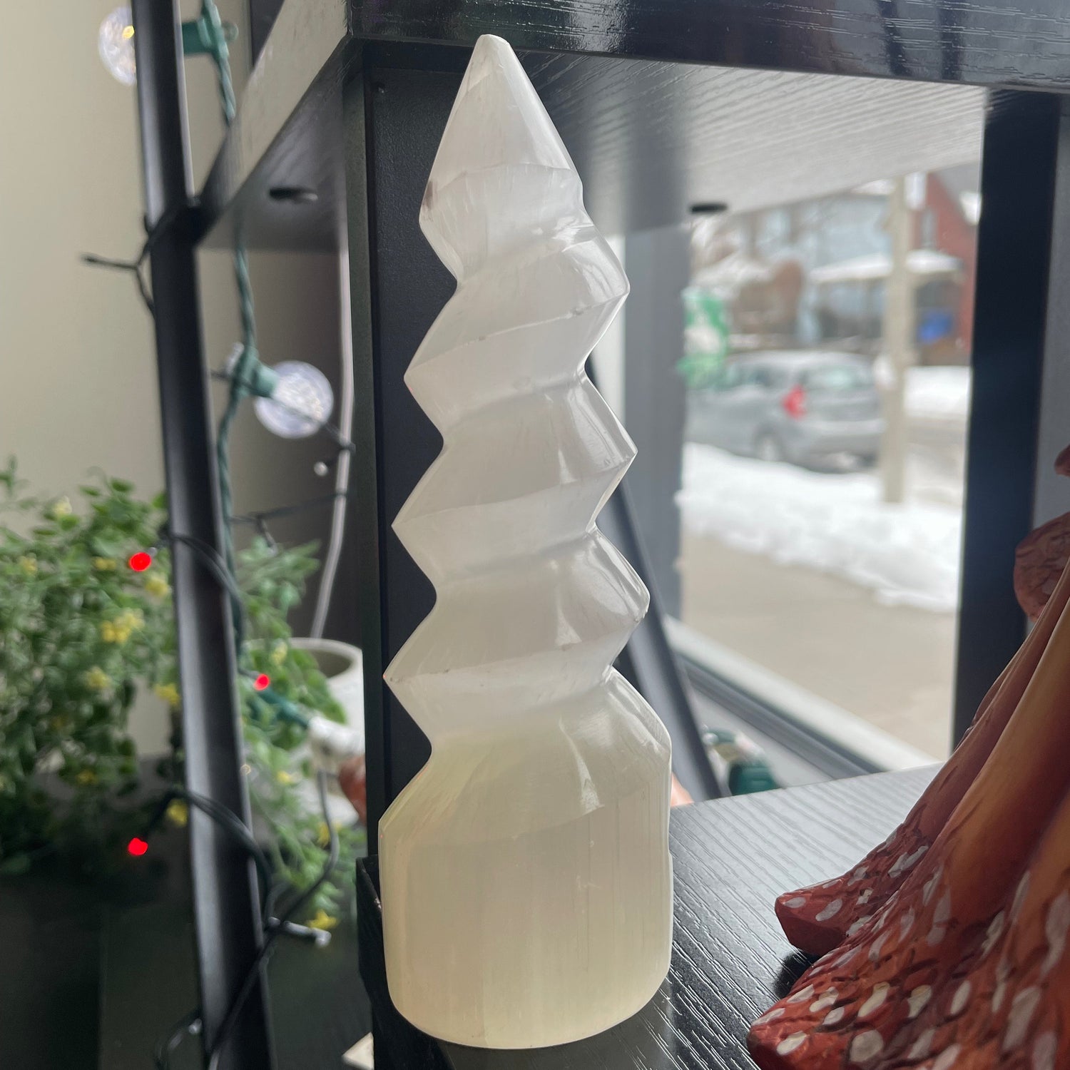 Spiral Selenite Tower Medium 6-7