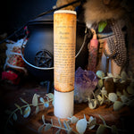 Ancestor pillar candle by ailokens Awan on a wooden altar
