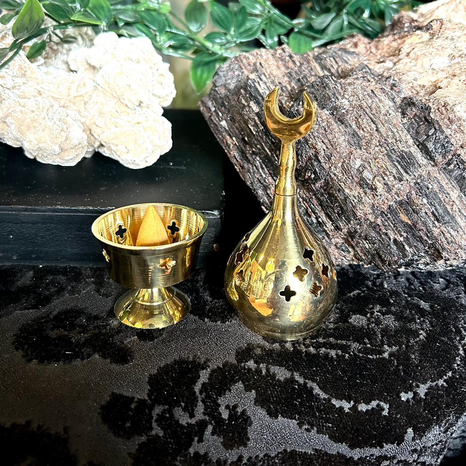Brass Half Moon Cone Burner