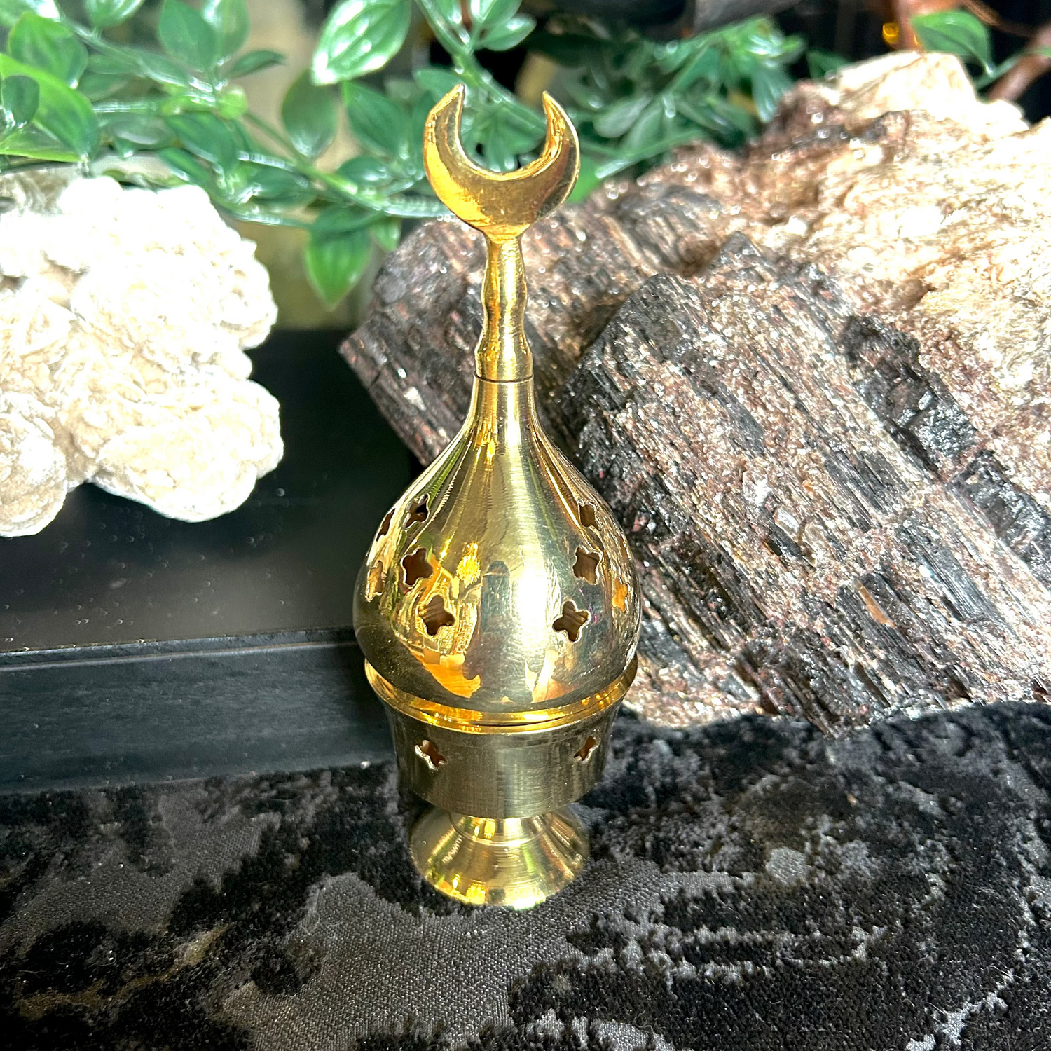 Brass Half Moon Cone Burner
