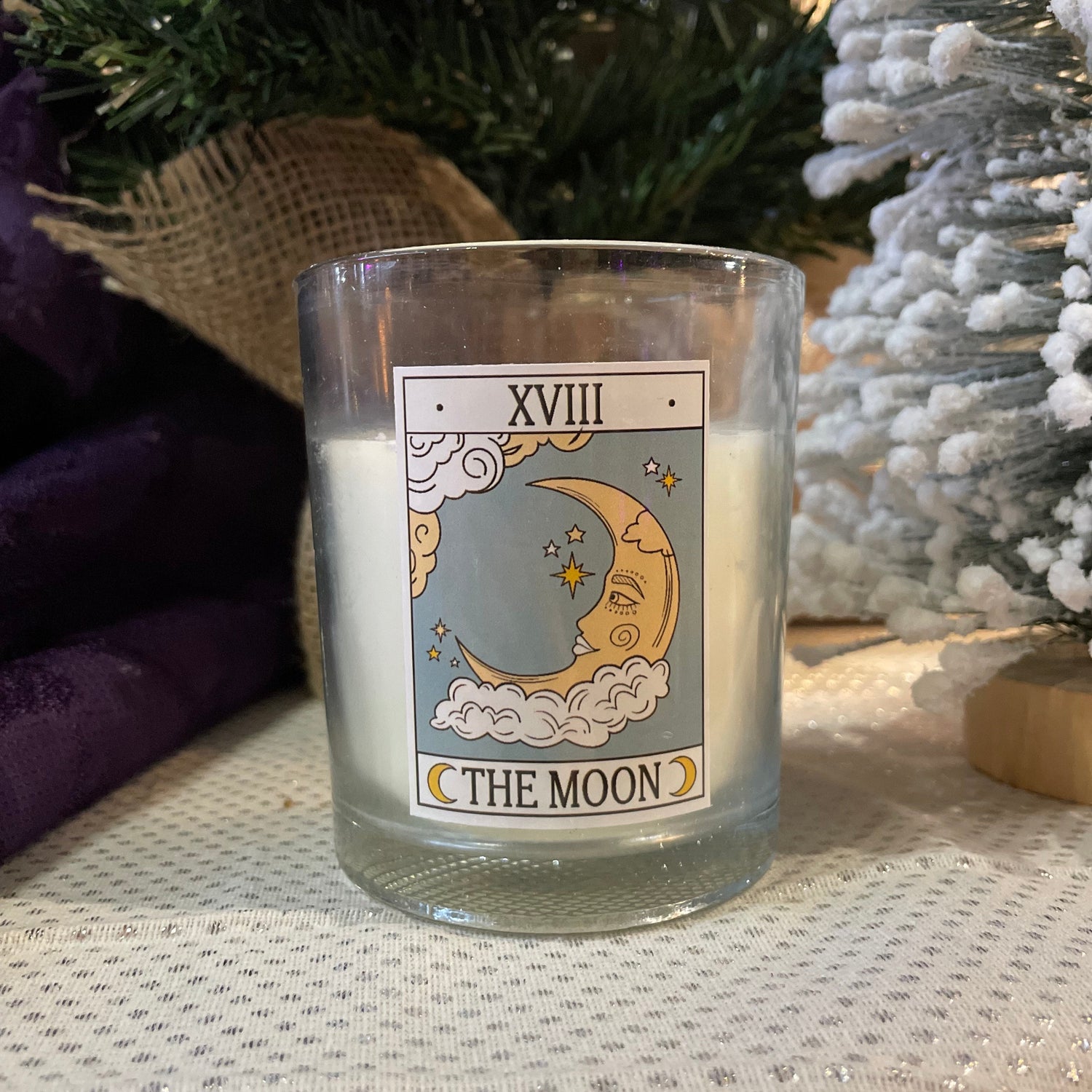 The Moon Vintage Tarot Vanilla Candle