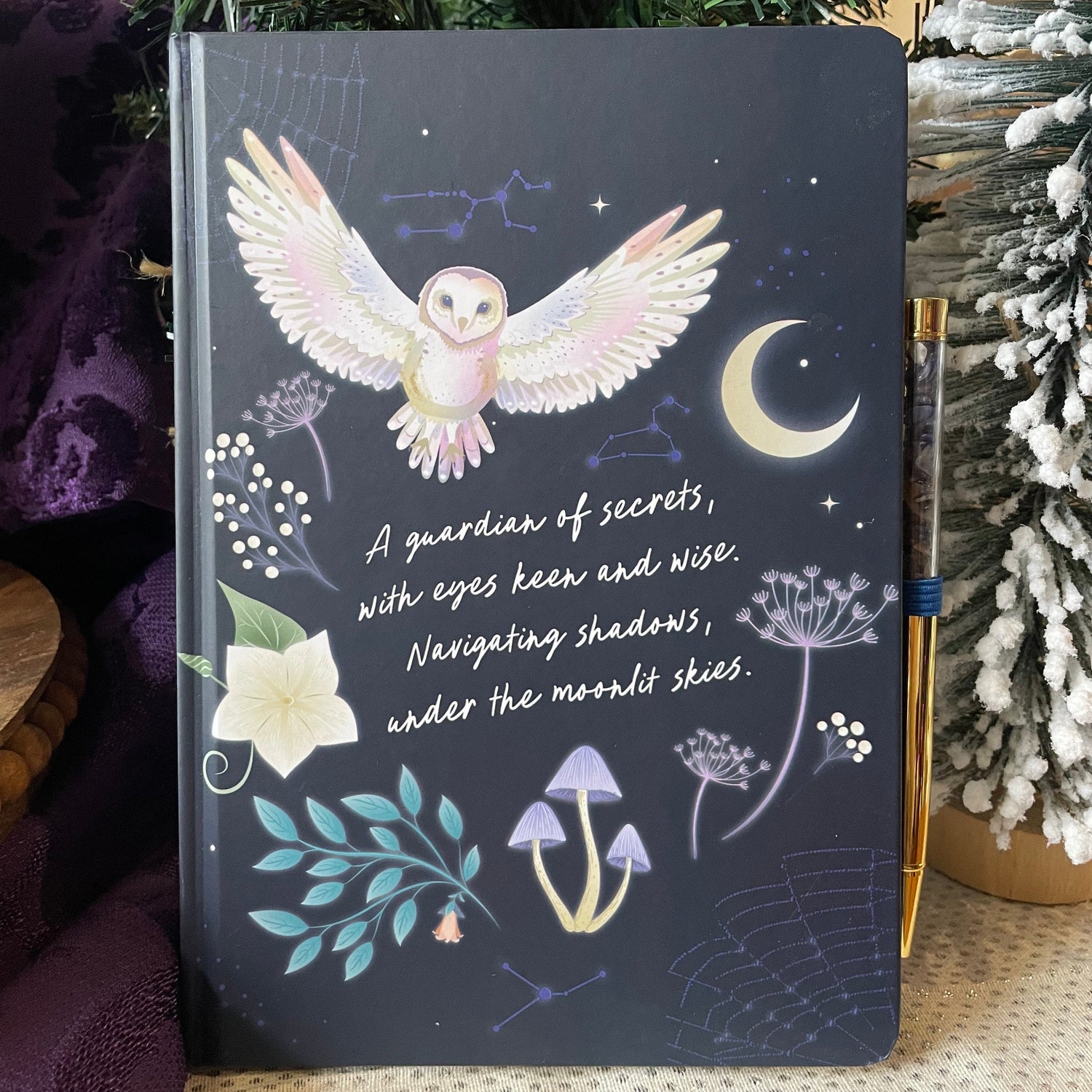 Night Owl Journal with Sodalite Pen