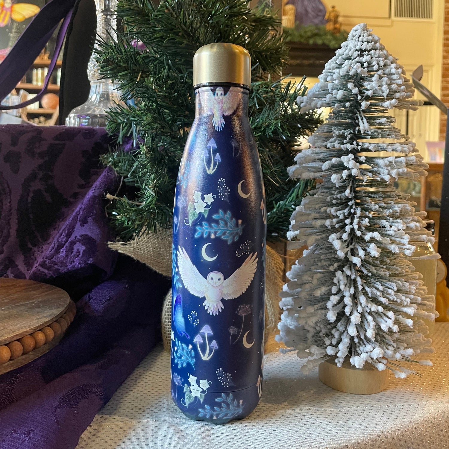 Night Flight All Over Print Metal Water Bottle