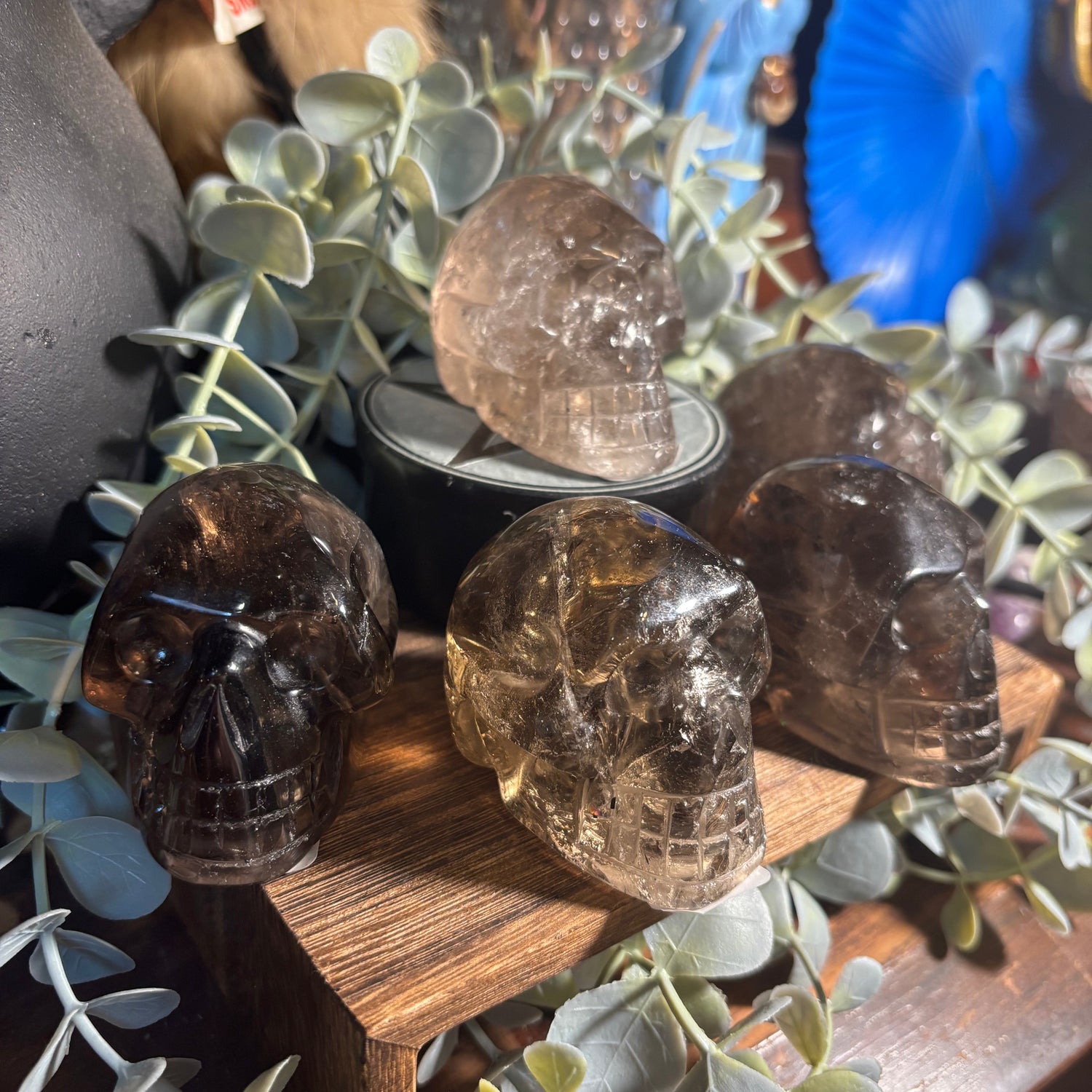 Smokey Quartz Crystal Skull 60mm