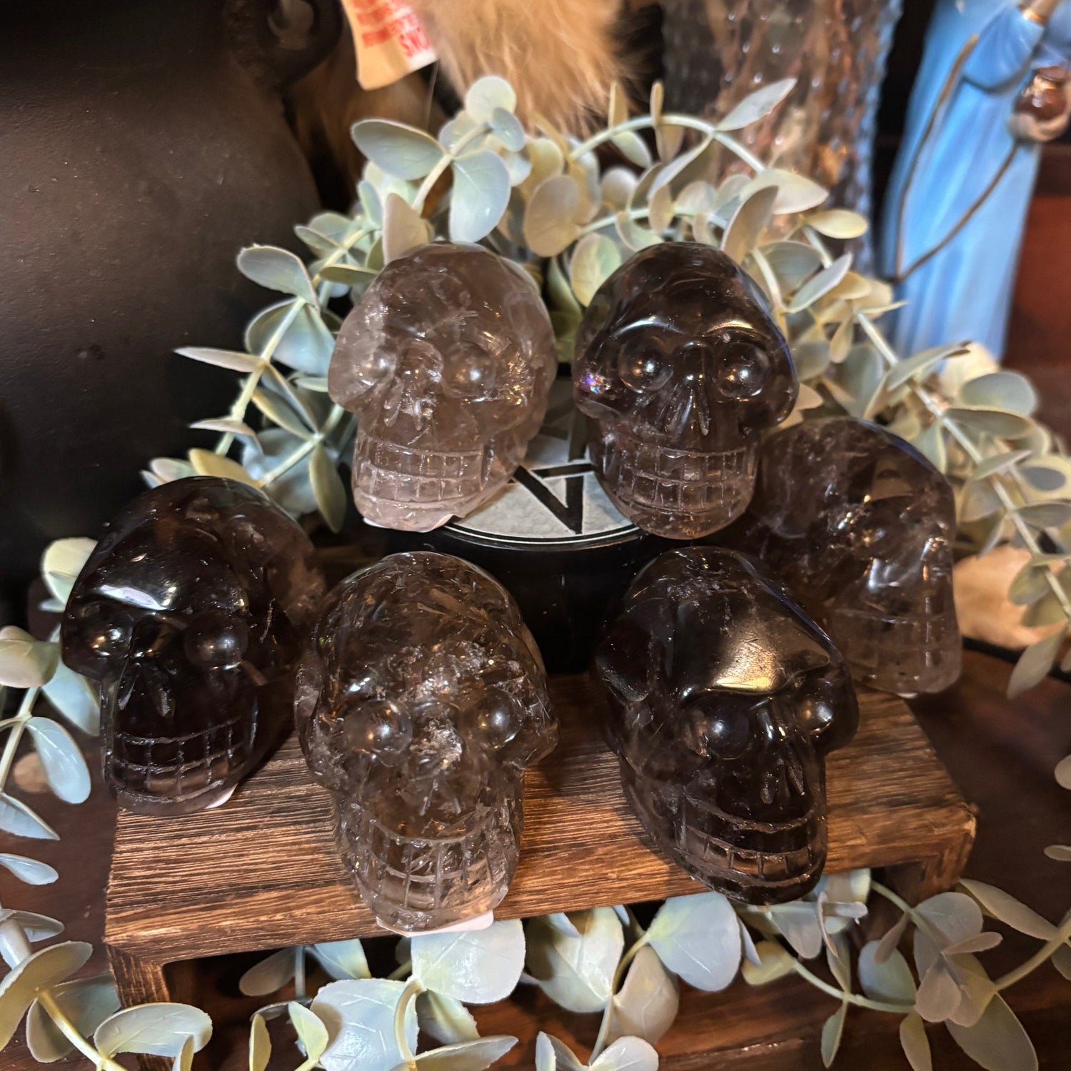 Smokey Quartz Crystal Skull 60mm