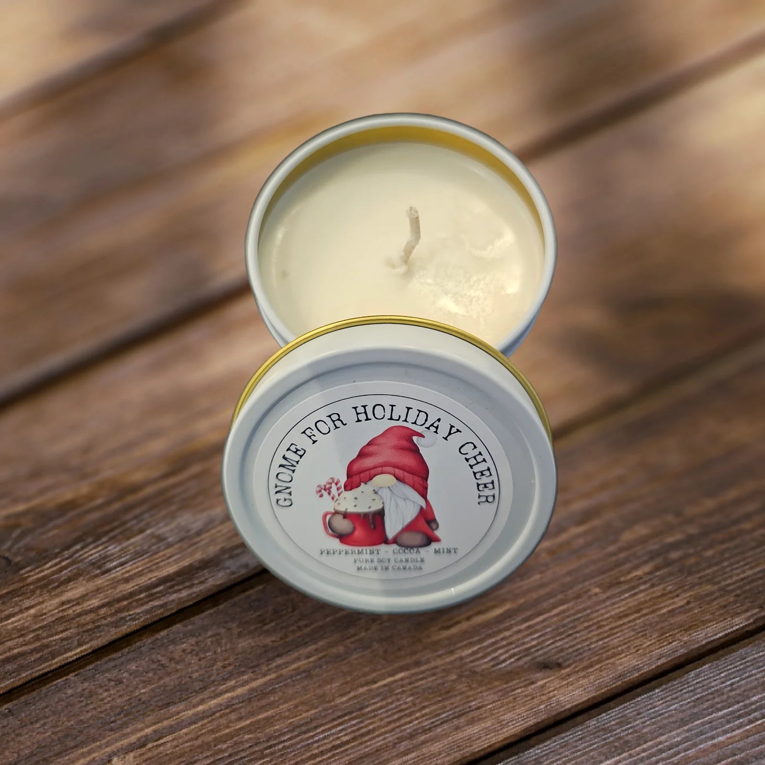 Gnome For the Holiday Cheer - Peppermint Cocoa Mint Candle