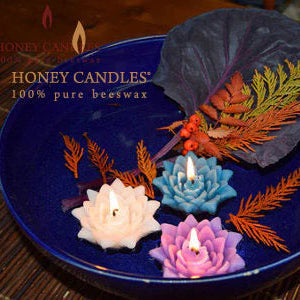 Beeswax Floating Lotus Candles - Tranquil