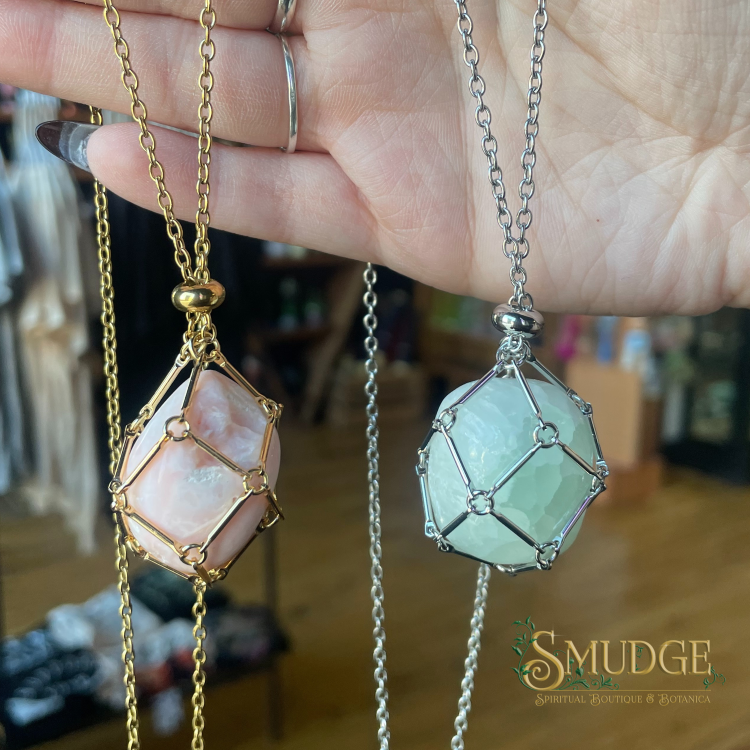 Adjustable Crystal Cage Necklace