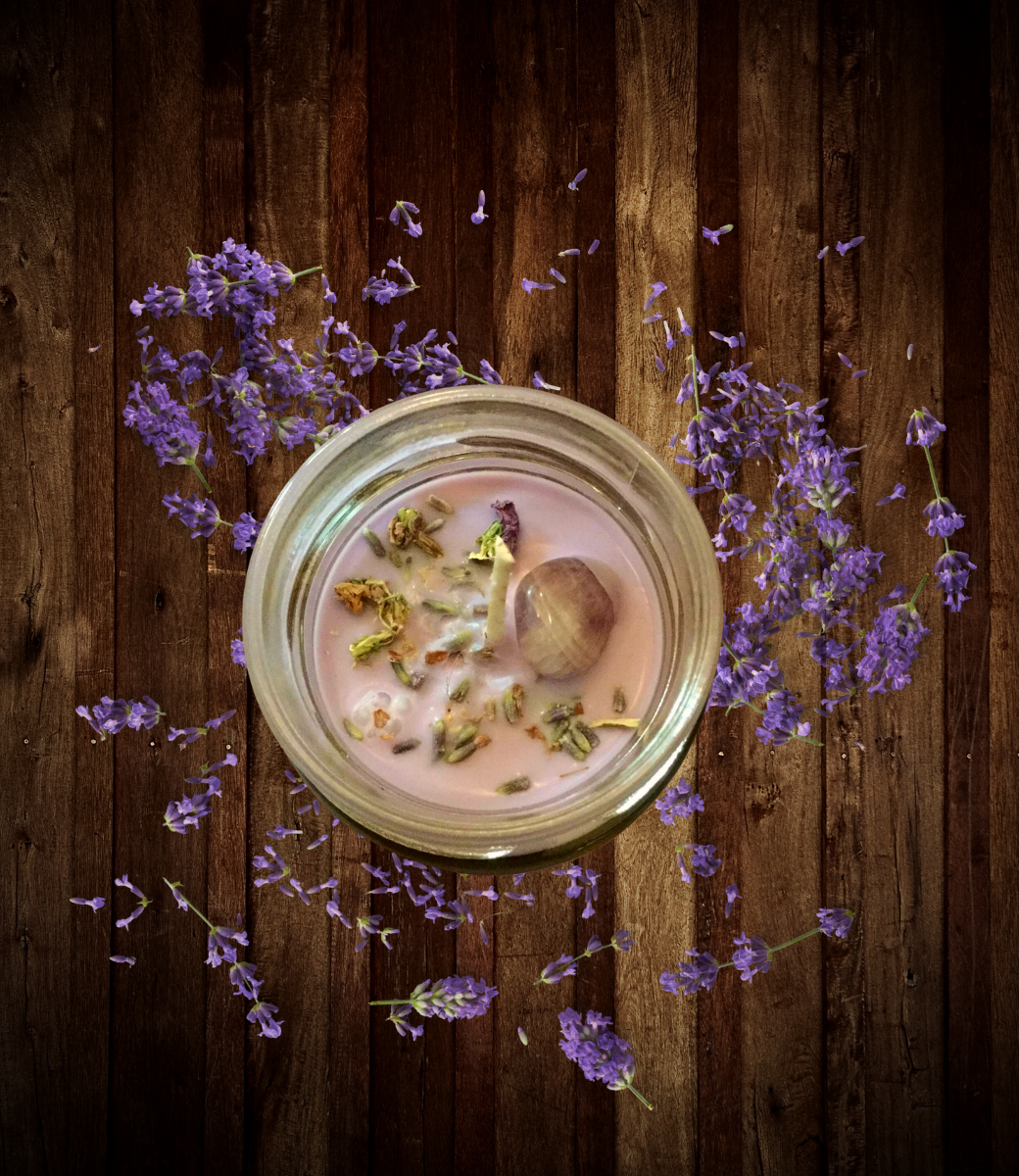 Amethyst Crystal Spell Candle
