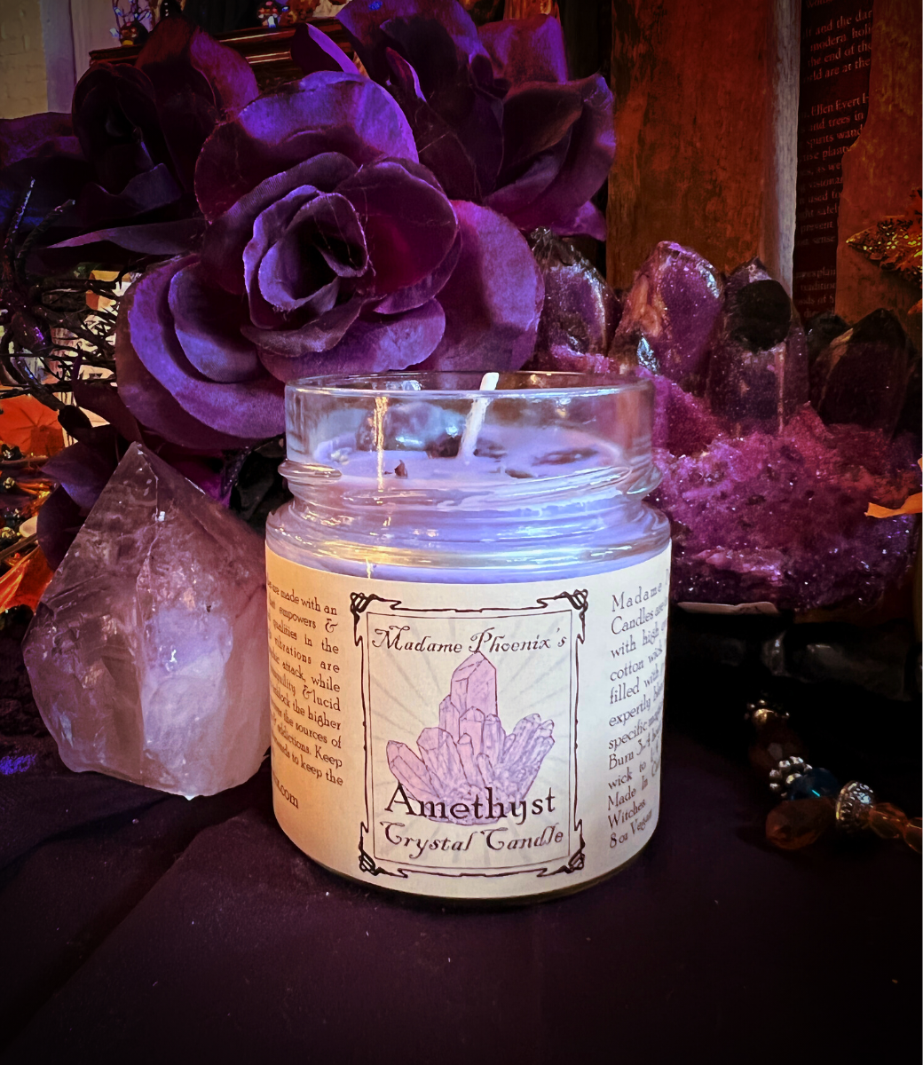 Amethyst Crystal Spell Candle