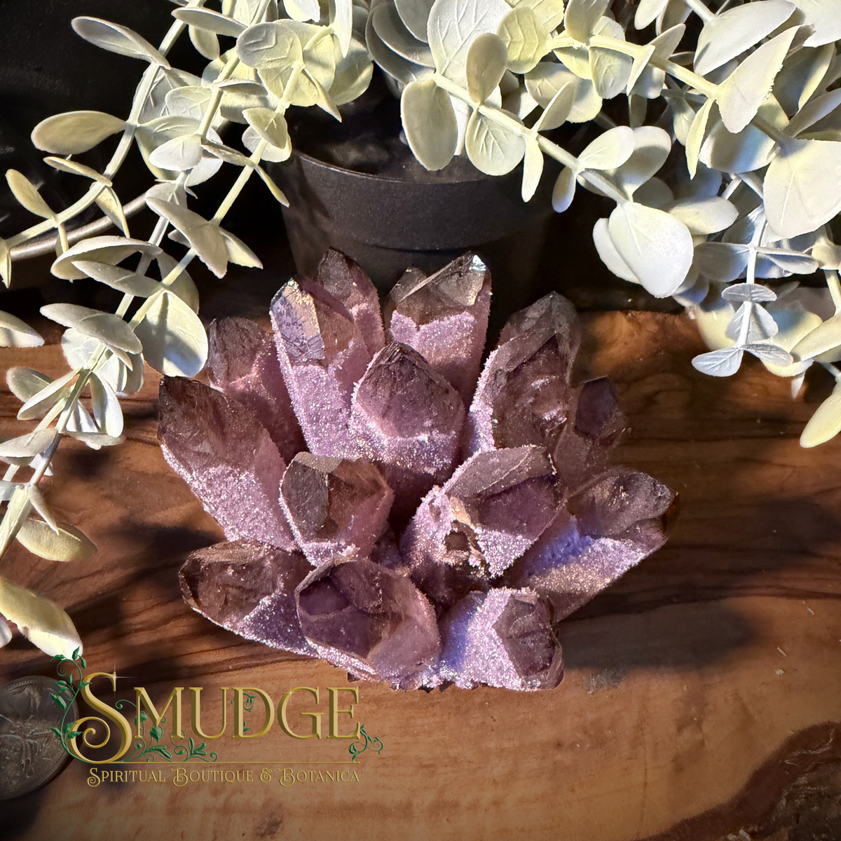 Purple Phantom Quartz Cluster - Large