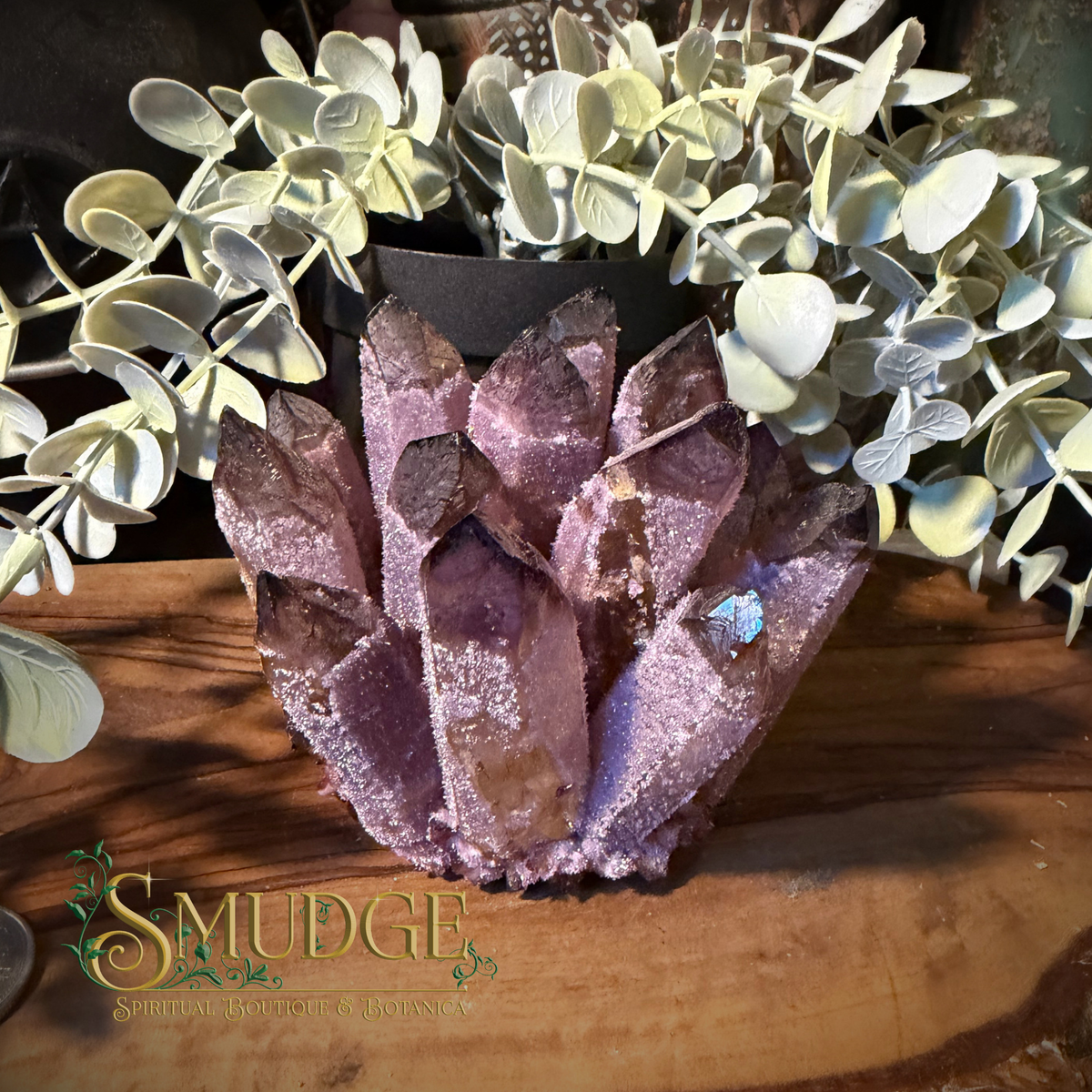 Purple Phantom Quartz Cluster - Large