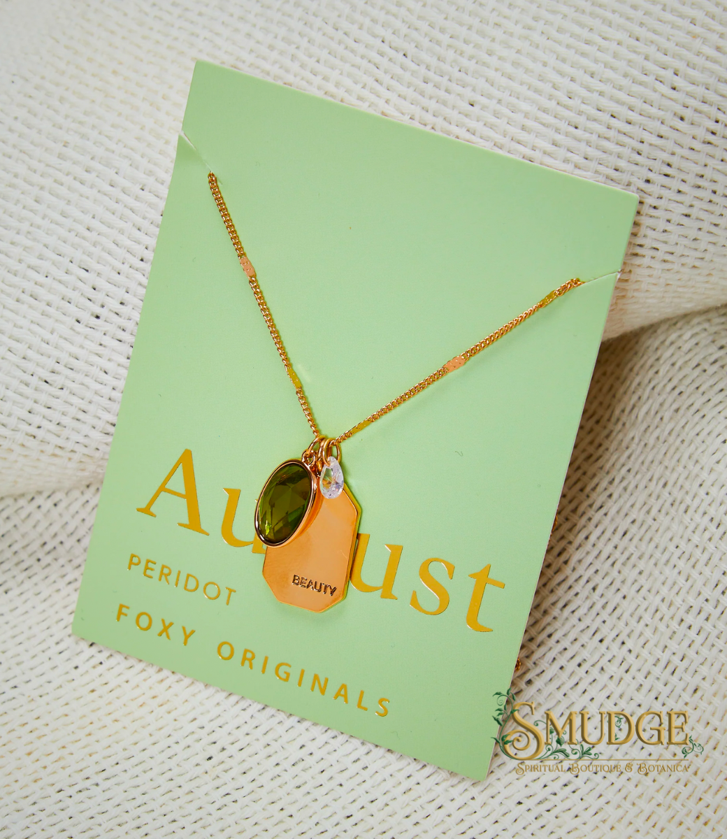 August Birthstone Necklace - Peridot