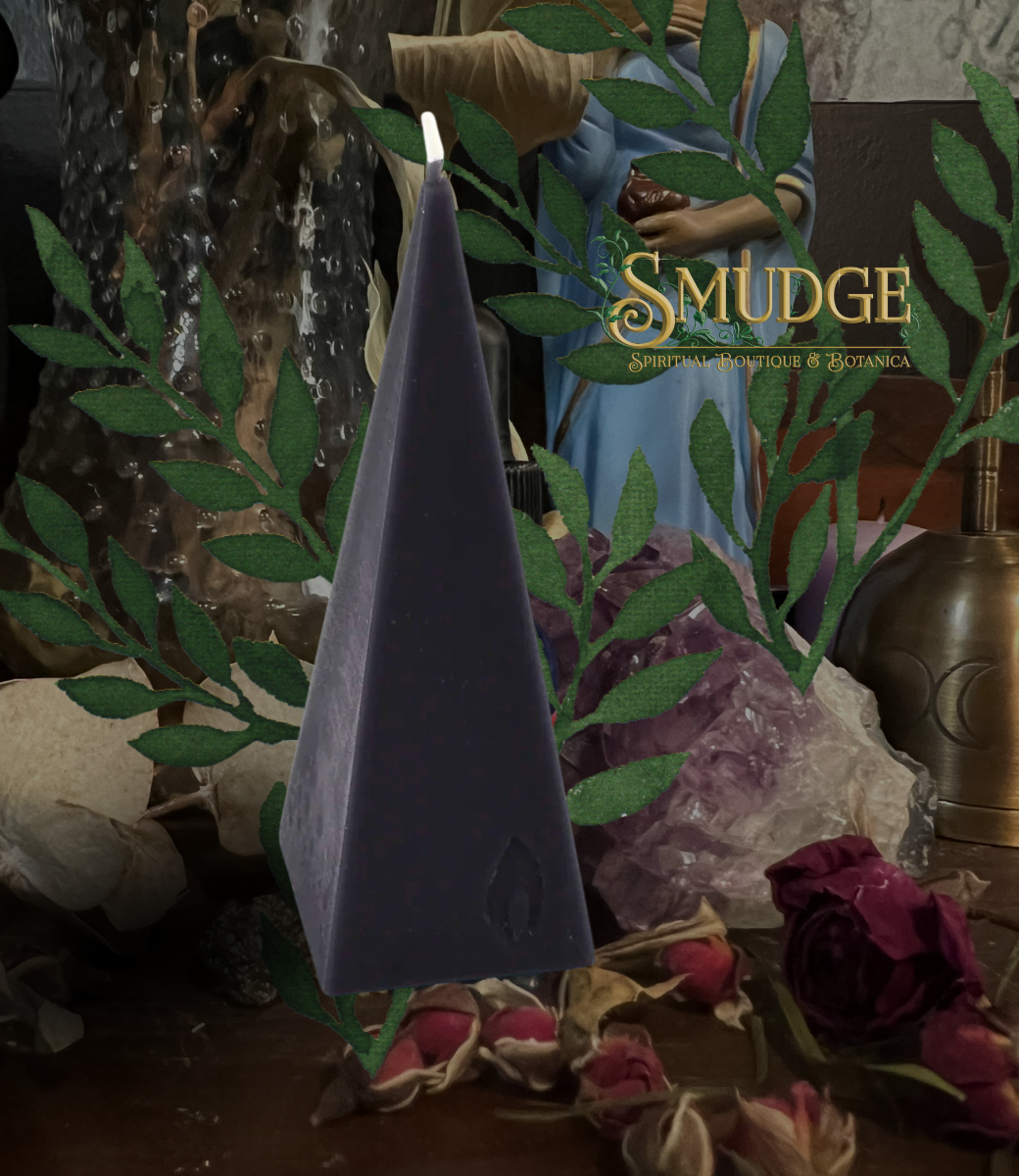 Black Beeswax Pyramid Candle