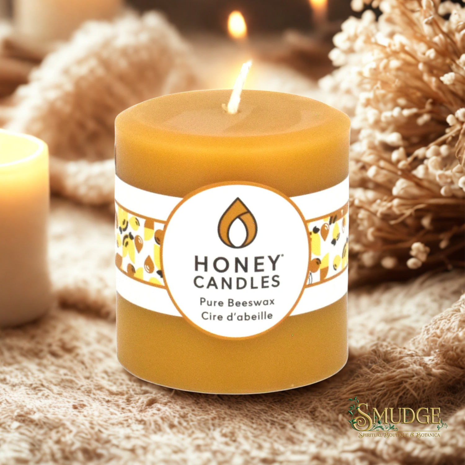 Natural Beeswax 3" Pillar Candle