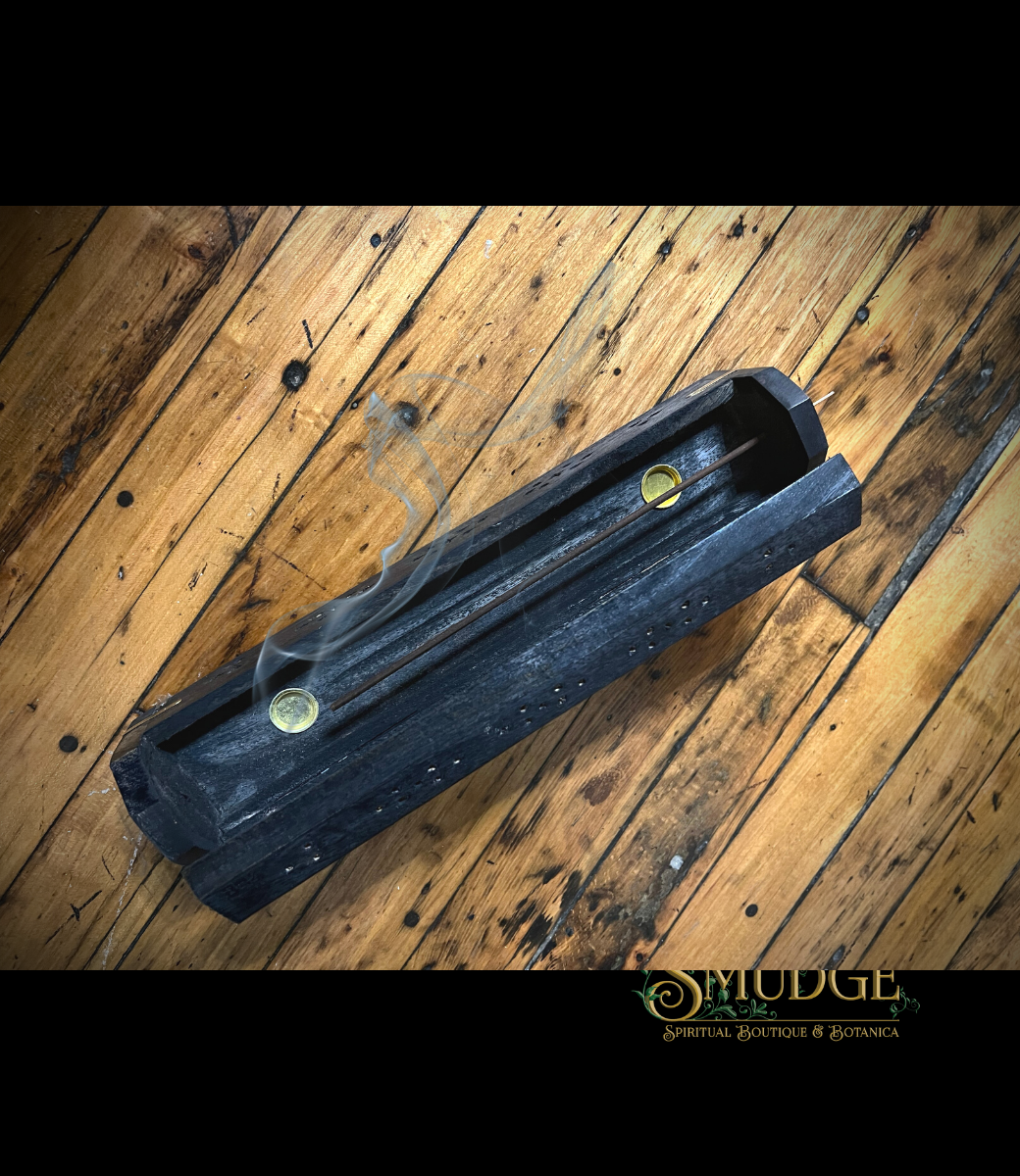 Black Coffin Box w/ storage