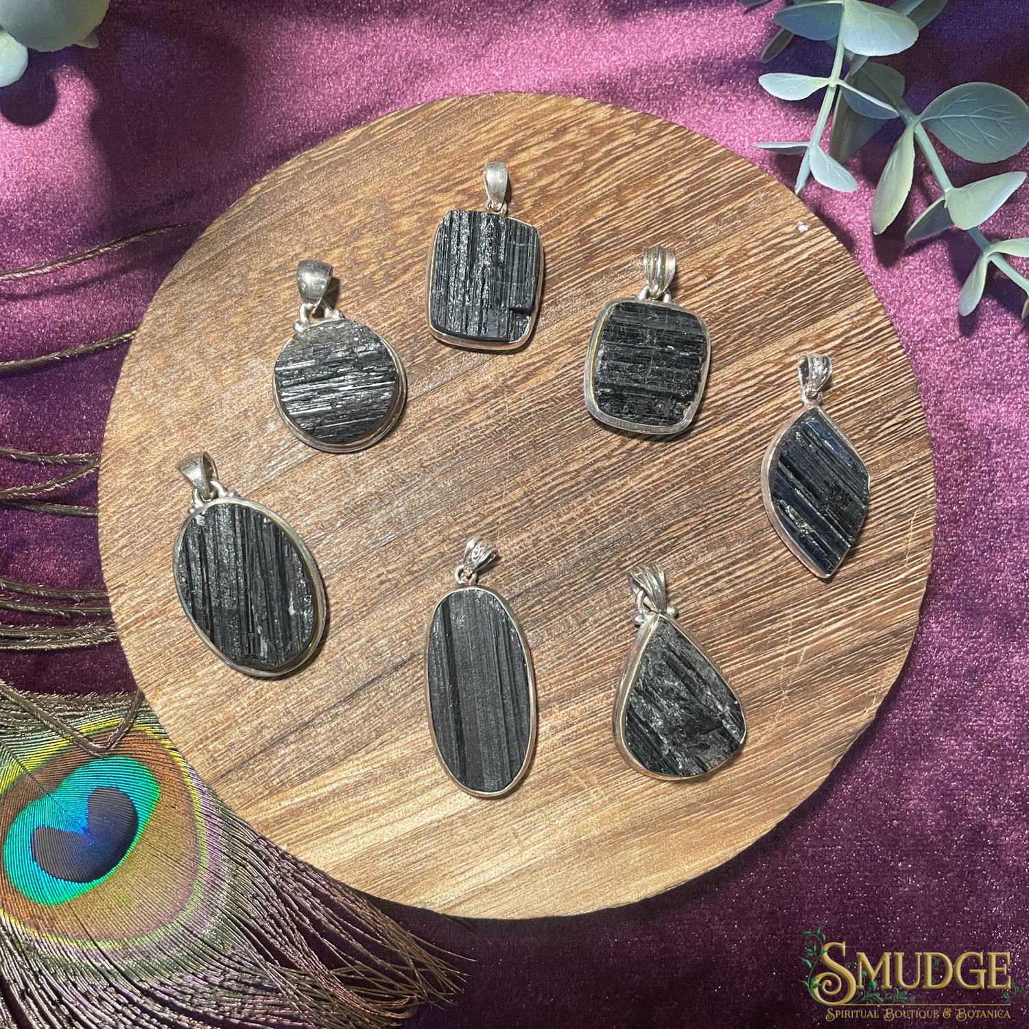 Black Tourmaline Protection Pendants 925 Silver