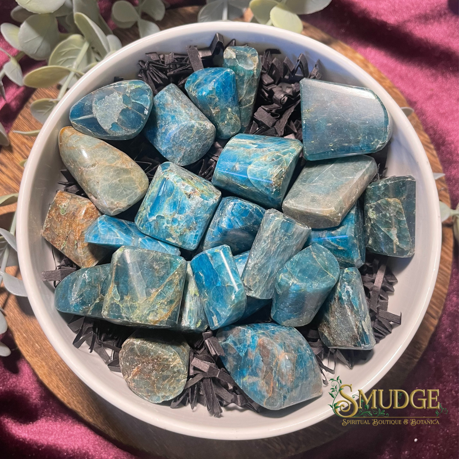 Blue Apatite Tumbled - Large to X-Large