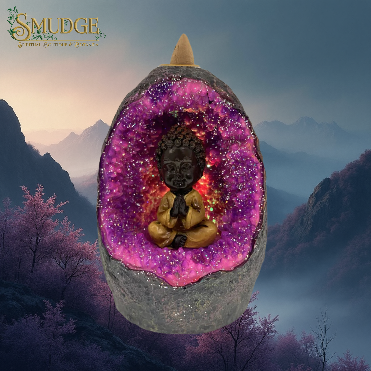 Buddha in Crystal Backflow Burner
