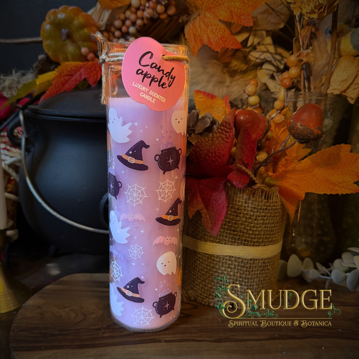 Fun Halloween Candy Apple Candle