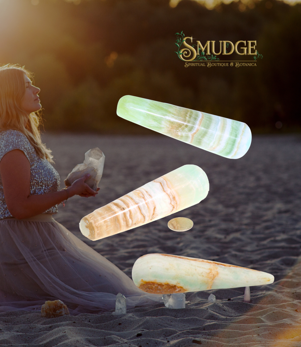 Caribbean Blue Calcite Massage Wands