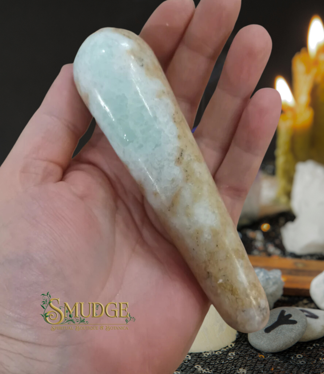 Caribbean Blue Calcite Massage Wands