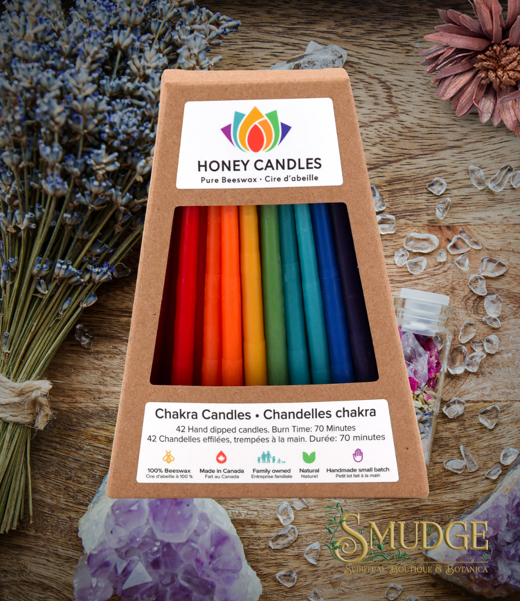 7 Chakra Beeswax Candlestick Pack