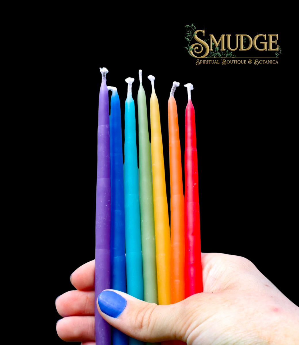 7 Chakra Beeswax Candlestick Pack