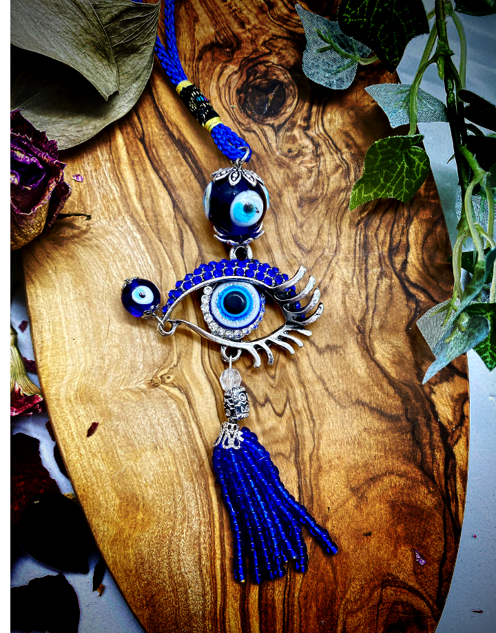 Evil Eye Rhinestone Charm - Navy