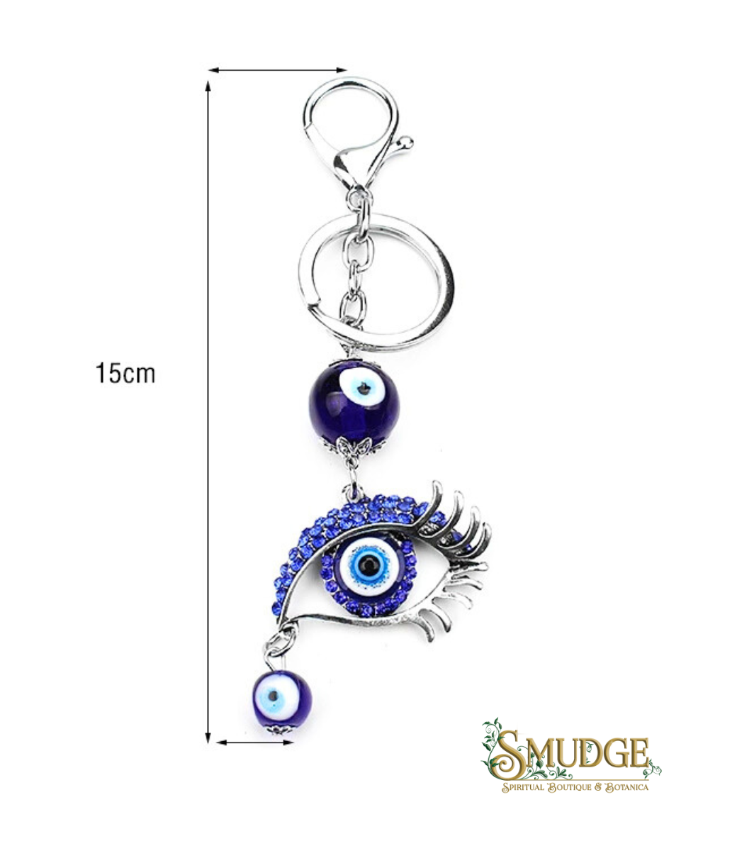 Evil Eye Rhinestone Keychain