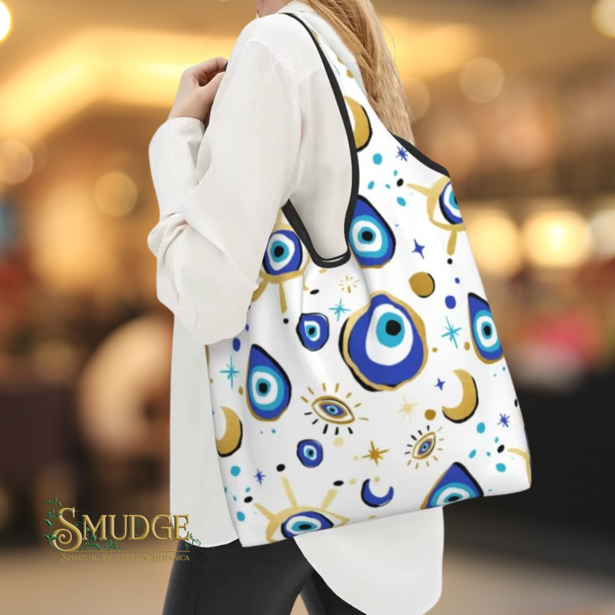 Evil eye Tote Bag (White)