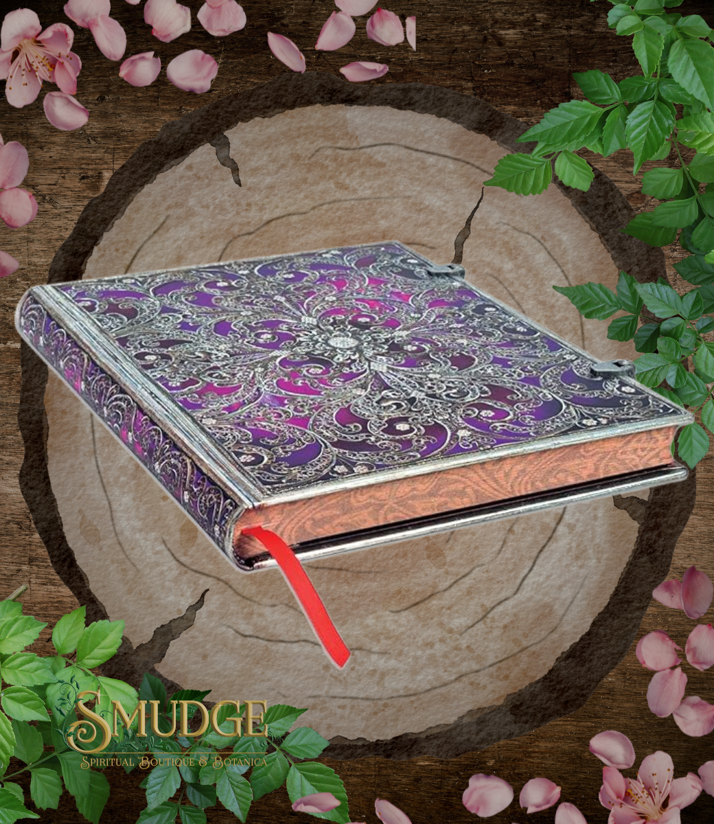Silver Filigree Journal - Aubergine