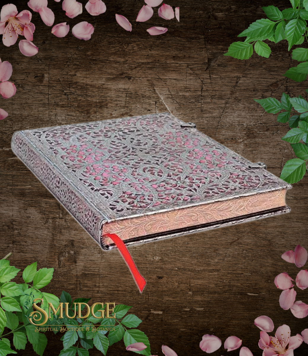 Silver Filigree Journal - Blush Pink