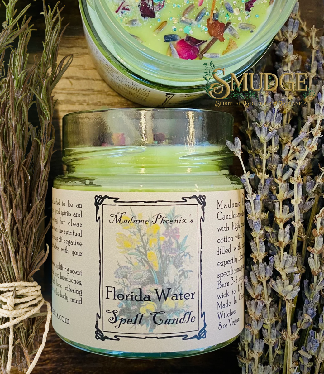 Florida Water Crystal Spell Candle