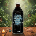 Bottle of 'Ghost Chaser' floor wash with a label on a white background