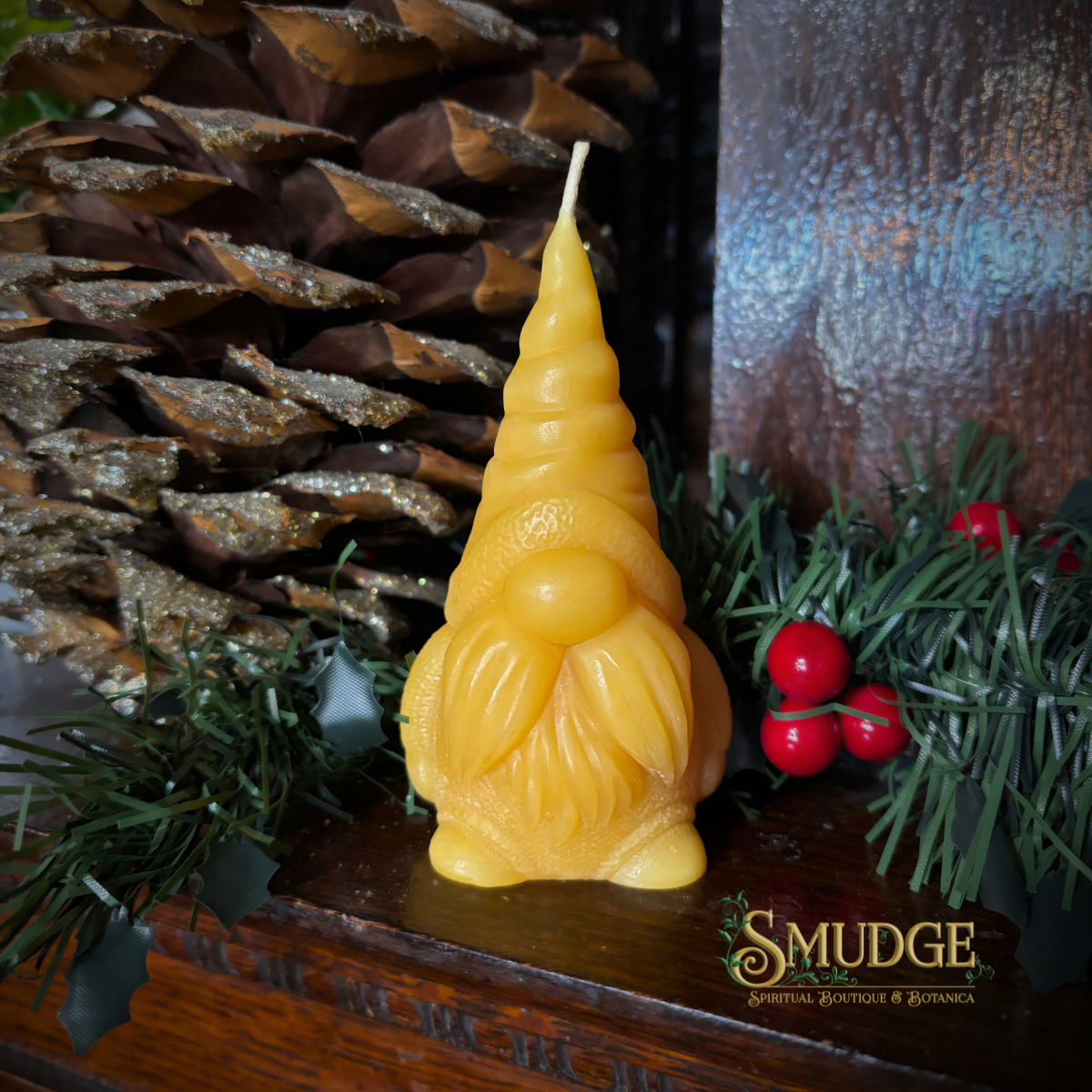 Gnome Beeswax Candle