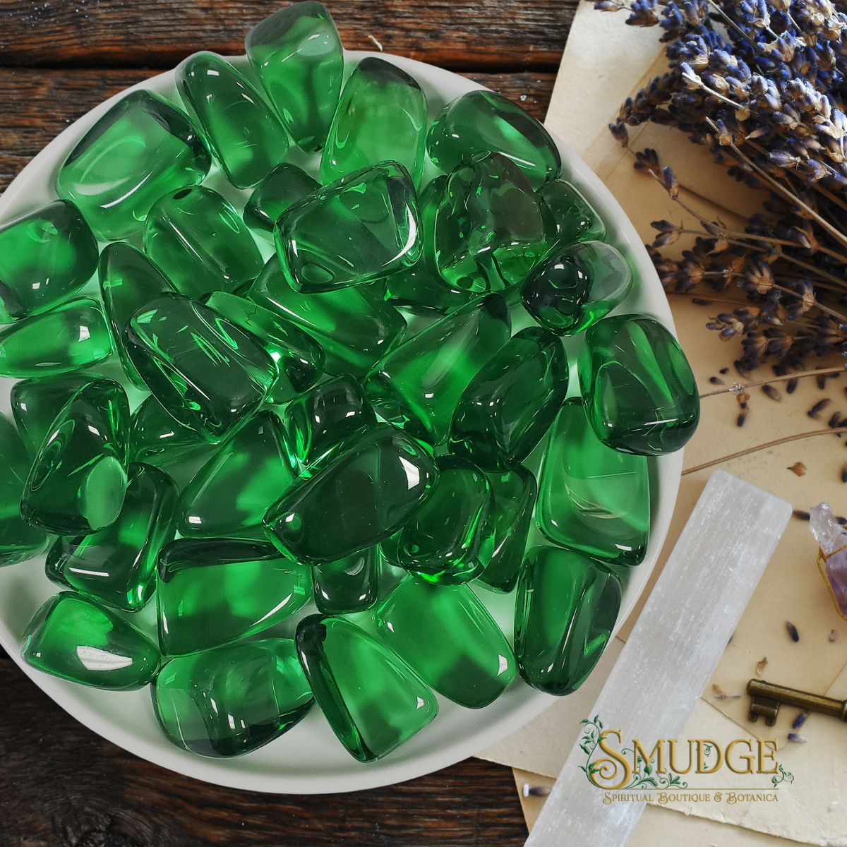 Tumbled Green Obsidian Medium