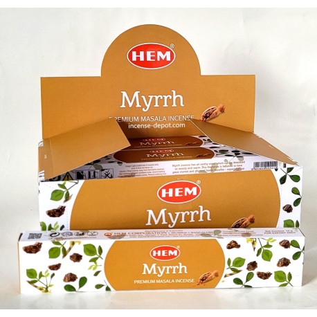 Myrrh Masala Incense with a white background