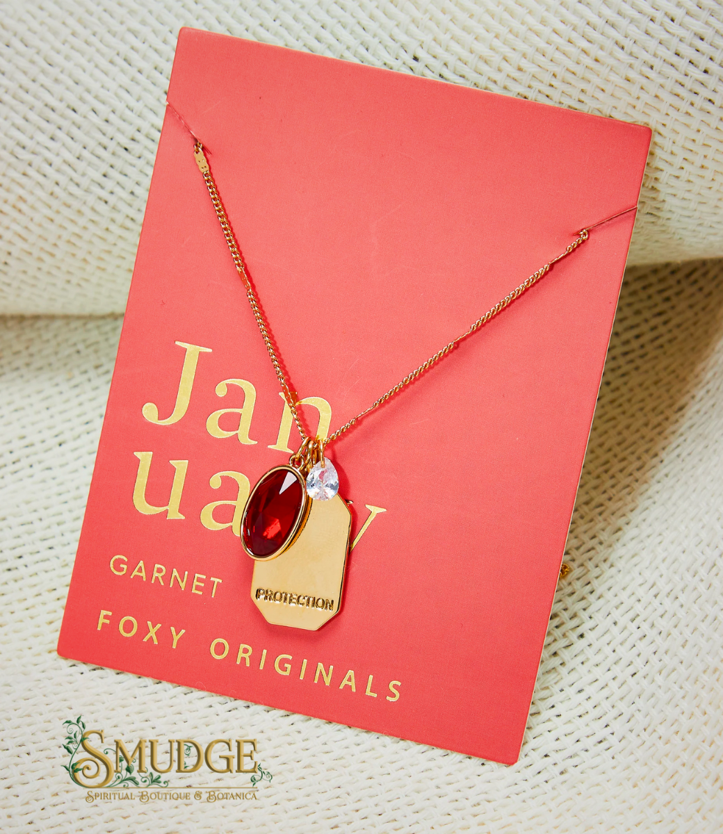 January Birthstone Necklace - Garnet