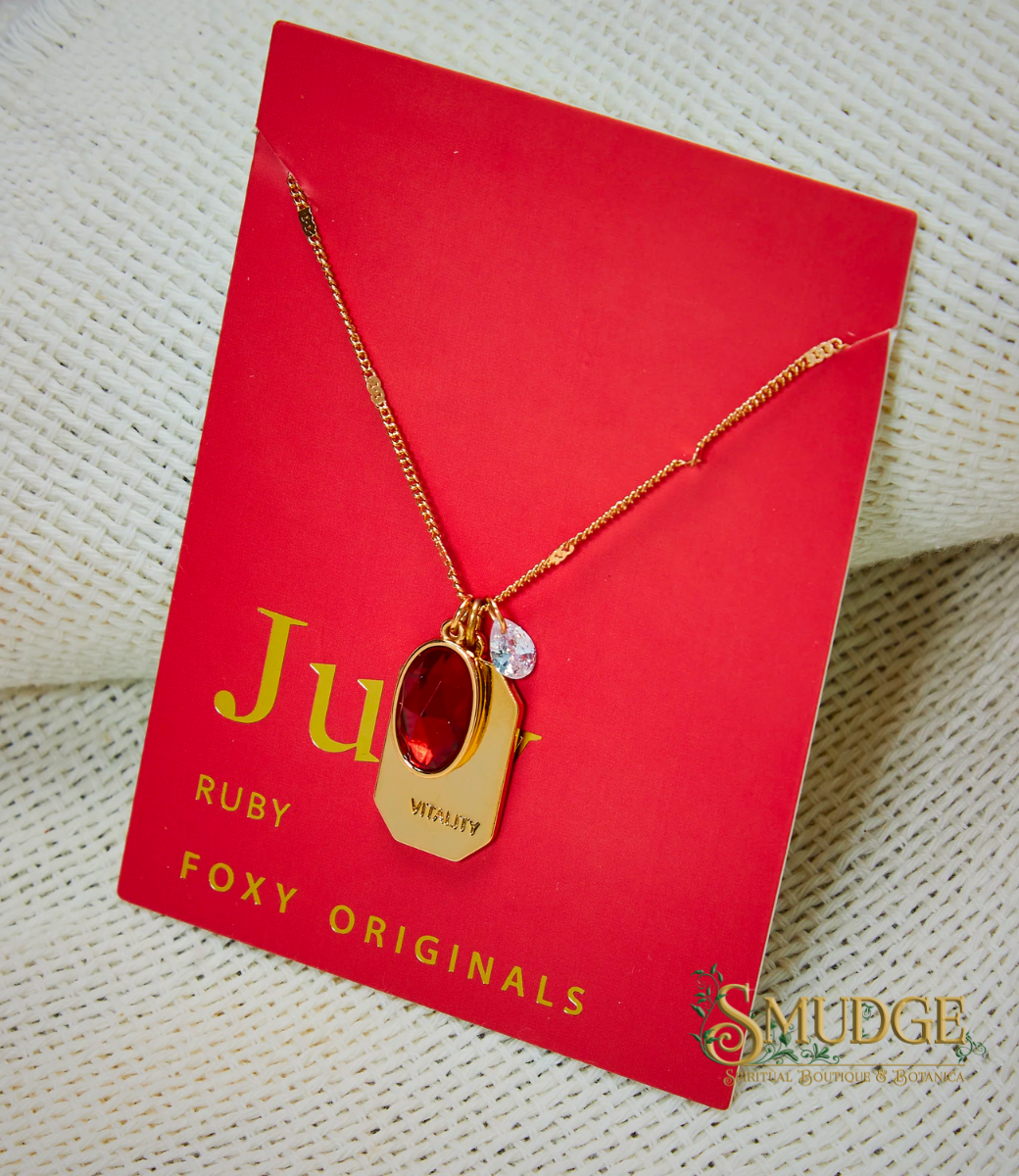 July Birthstone Necklace - Ruby